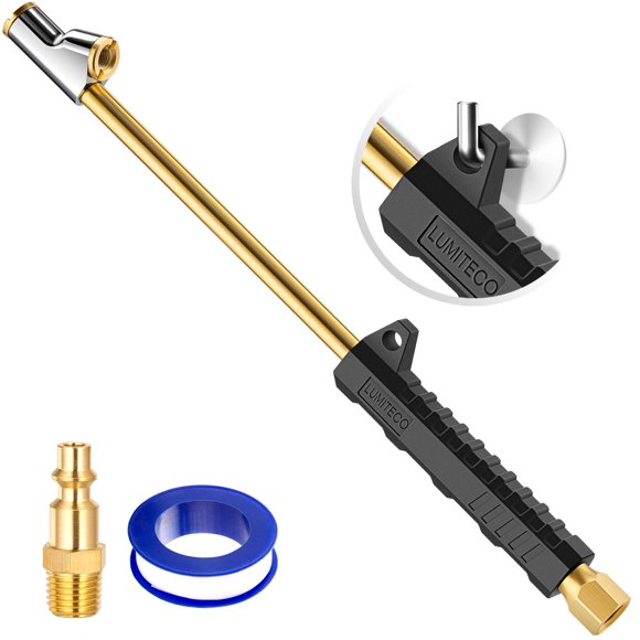 Air Chuck LUMITECO 12, doble cabezal de alcance extendido para camión y autocaravana