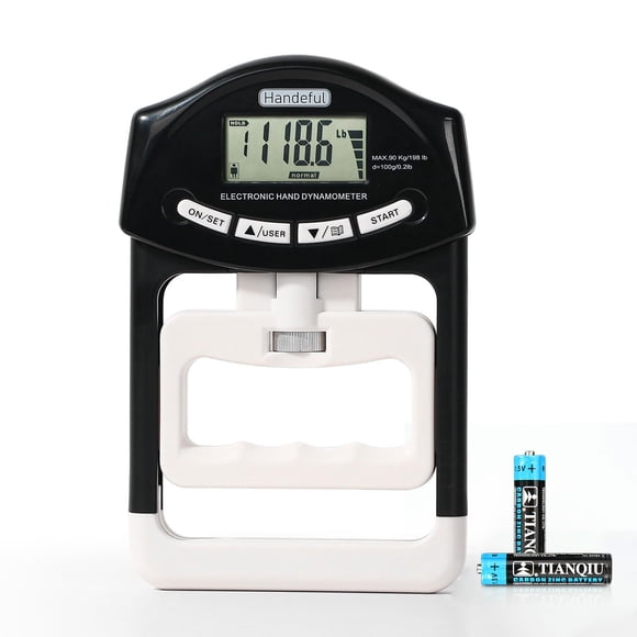 Dinamómetro Digital Medidor de Fuerza de Agarre Handeful 90 kg