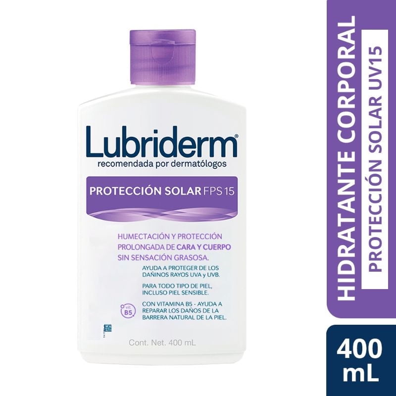 Crema Lubriderm Uv 15 400 Ml Proteccion Solar