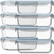 thumbnail image 1 of Contenedores de Vidrio para Almacenamiento de Alimentos Razab Paquete de 8 de 880 ml con Sellado Hermético, 1 of 9