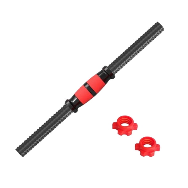 Varilla para mancuernas, mangos roscados, fácil de usar, agarre antideslizante con 2 tuercas, juego de mancuernas para gimnasio, ejercicio, accesorios , 35cm