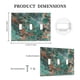 thumbnail image 5 of Placa decorativa para interruptor Oilbiexn de 3 módulos, verde esmeralda, 5 of 8