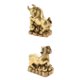 thumbnail image 2 of 2 Piezas De Latón Puro Estatuilla De Animal Chino Estatua Ornamento Cabra + Buey, 2 of 6