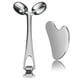 thumbnail image 1 of Masajeador facial Yeamon Metal Face Roller Gua Sha, herramienta de masaje, 1 of 7