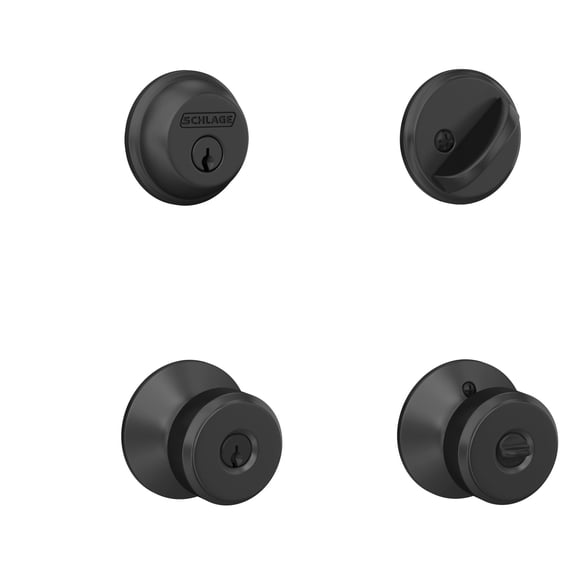 Cerrojo monocilíndrico Lock Schlage FB50N G BWE 622, color negro mate