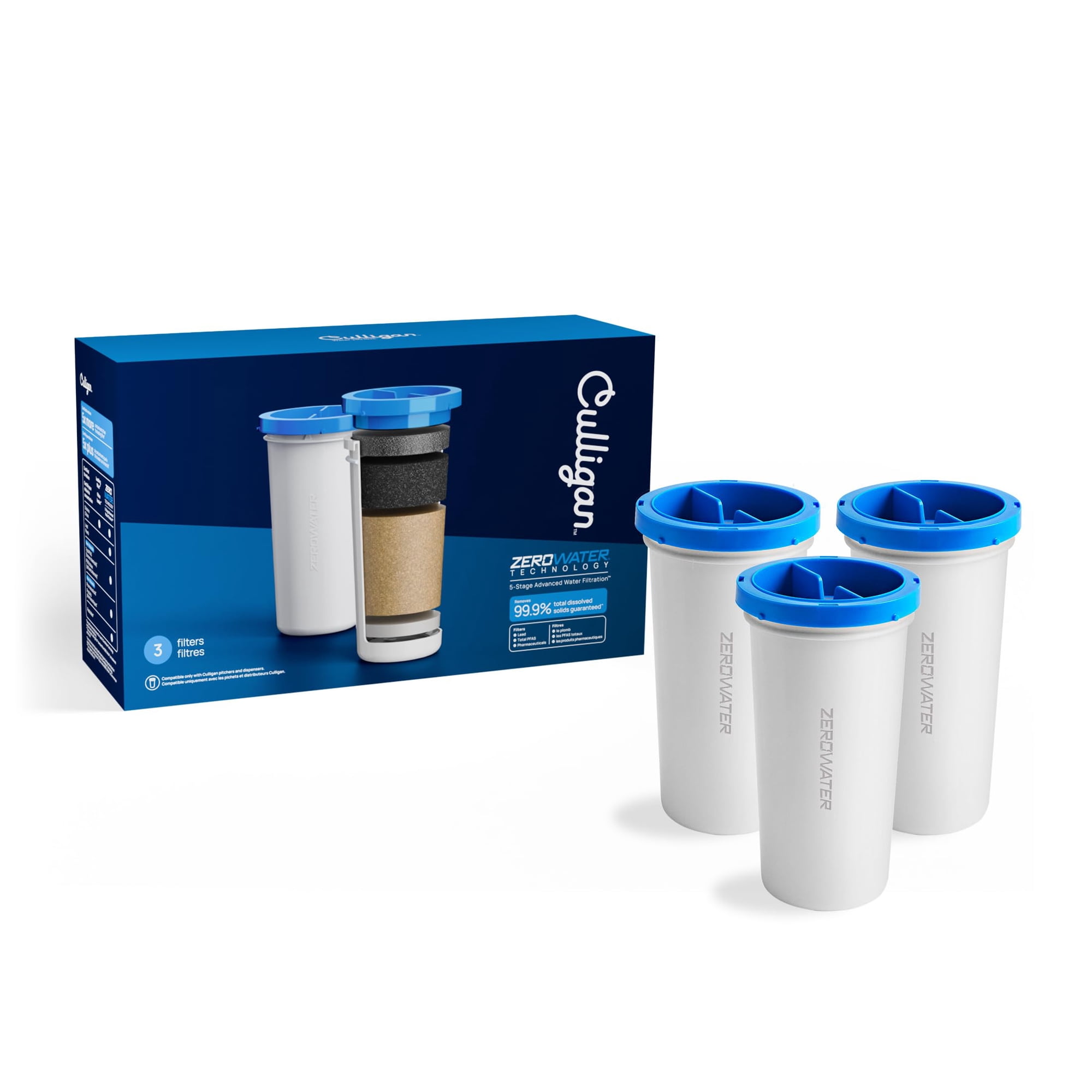 Filtro De Agua De Repuesto Culligan Zerowater Tech, Paquete De 3