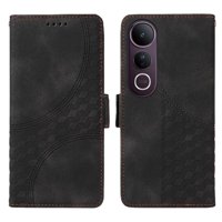 Carcasa Foxdock Vivo V50 Lite De Cuero Pu, Diseño Acolchado Clásico, Protección Contra Caídas Y Rayones