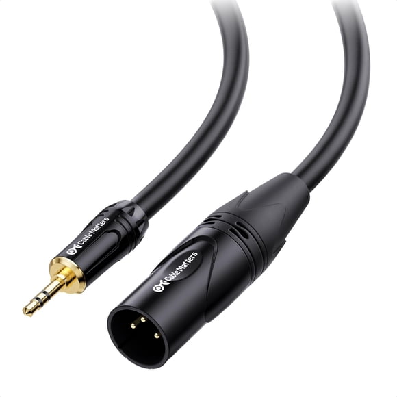 Cable Matters de 3,5 mm a XLR, 7,6 m, macho a macho