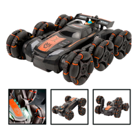 Genérico - Auto De Acrobacia Rc Stunt Car 6 Ruedas Luz Sonido 24Ghz N