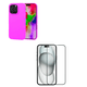 thumbnail image 1 of Carcasa Lamina Vidrio Para iPhone 16 Pro Fucsia, 1 of 4