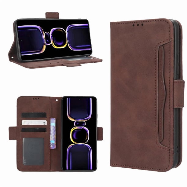 Funda Cartera Magnética para Xiaomi Poco F5 Pro- Tarjetero Desmontable, Cuero PU, Soporte