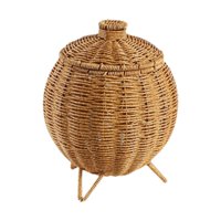 Magideal - Cestas De Almacenamiento Tejidas A Mano, Soporte Para Aperitivos Con Soporte, Caja De Té, Cesta Para Huevos Para Mesa De Salón, Artículos Diversos, Fr