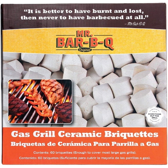 Briquetas de cerámica para barbacoa Mr. Bar-B-Q para parrilla de gas, 60 unidades