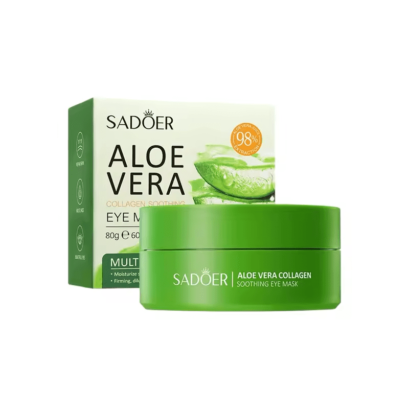 Parches De Ojos Sadoer Aloe Vera Colageno Anti Ojeras 30par
