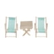 thumbnail image 2 of 1/12 Casa De Muñecas En Miniatura De Madera A Rayas Sillones Y Mesa Juego De Playa Verde, 2 of 3