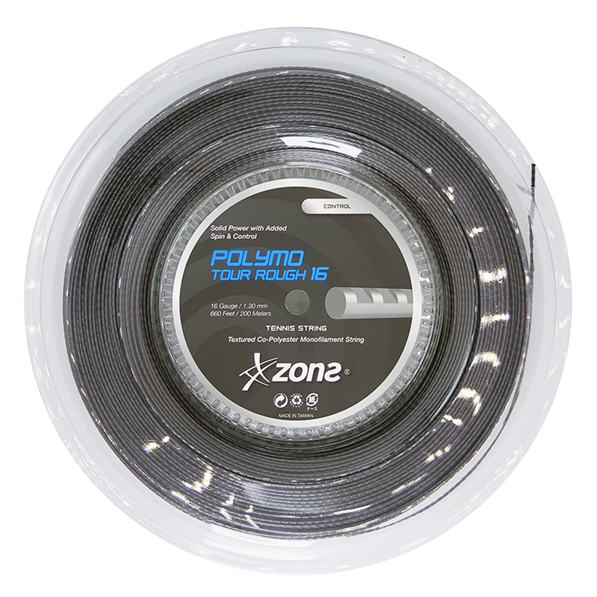 Rollo Cuerda Tenis Zons Polymo Tour Rough 1.30 / 16 Plata