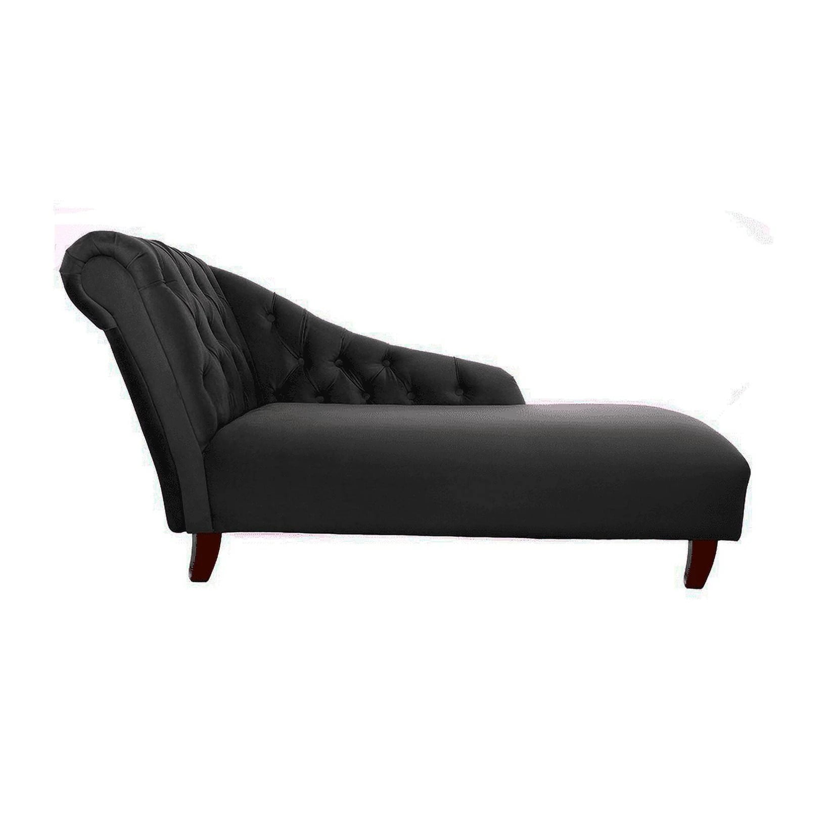 Barra Design - Chaise Izquierdo Longue Felpa Negro