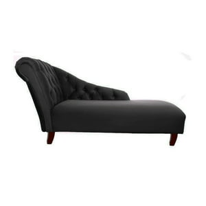 Barra Design - Chaise Izquierdo Longue Felpa Negro