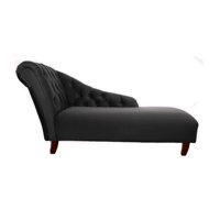 Barra Design - Chaise Izquierdo Longue Felpa Negro