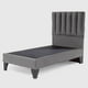 thumbnail image 4 of Cama Europea Valencia P + Respaldo Cadiz 1.5 PL Felpa Gris Oscuro, 4 of 5
