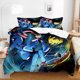 thumbnail image 1 of Pok-mon Pika-chu 3 Pcs Comforter Set with 2 Pillowcases,Pokmo-n Pikach-u Bedding Set Sheet Set for Kids Adults,All Season Lightweight, 1 of 5