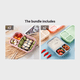thumbnail image 1 of Microwaveable Leakproof Separate Bento Box Lunch Box, Food Container Storage Box Outdoor Fishing Camping Home Kitchen Accessories, 1 of 5