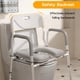 thumbnail image 2 of Asiento de inodoro elevado Xilingol con asas y respaldo de 160 kg, 2 of 3