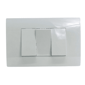Interruptor Triple Embutido 10A Fenix 220V Plastico Blanco
