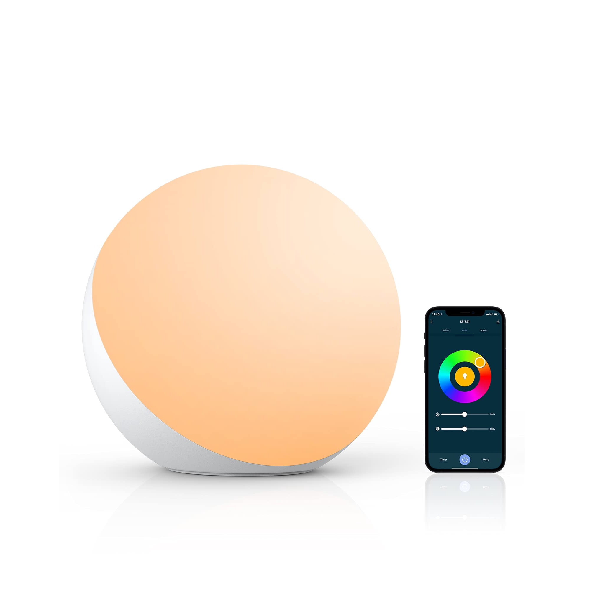 Lámpara Inteligente Hifree Rgb Con Cambio De Color, Control Táctil Y Por Voz