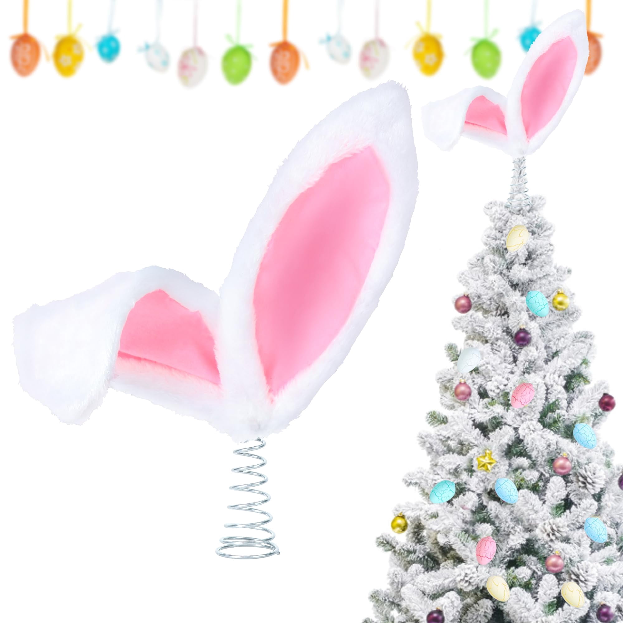 Decoración De Árbol De Pascua Con Orejas De Conejo Guotwozi Para Árbol De Navidad