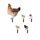thumbnail image 4 of 1 Juego de figuritas de decoración de suelo realistas de acrílico para jardín, estacas de estatua de animales, escultura de pollo para patio trasero,, 4 of 5