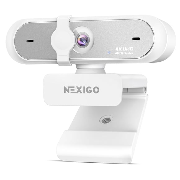 Webcam NexiGo N660P Pro 4K 1080p 60 fps con enfoque automático, blanca