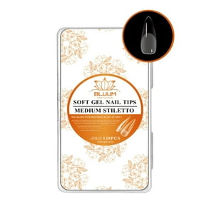 Bluum Creative Nails - Tips Soft Gel Profesional Bluum 120 Unidades Medium Stiletto