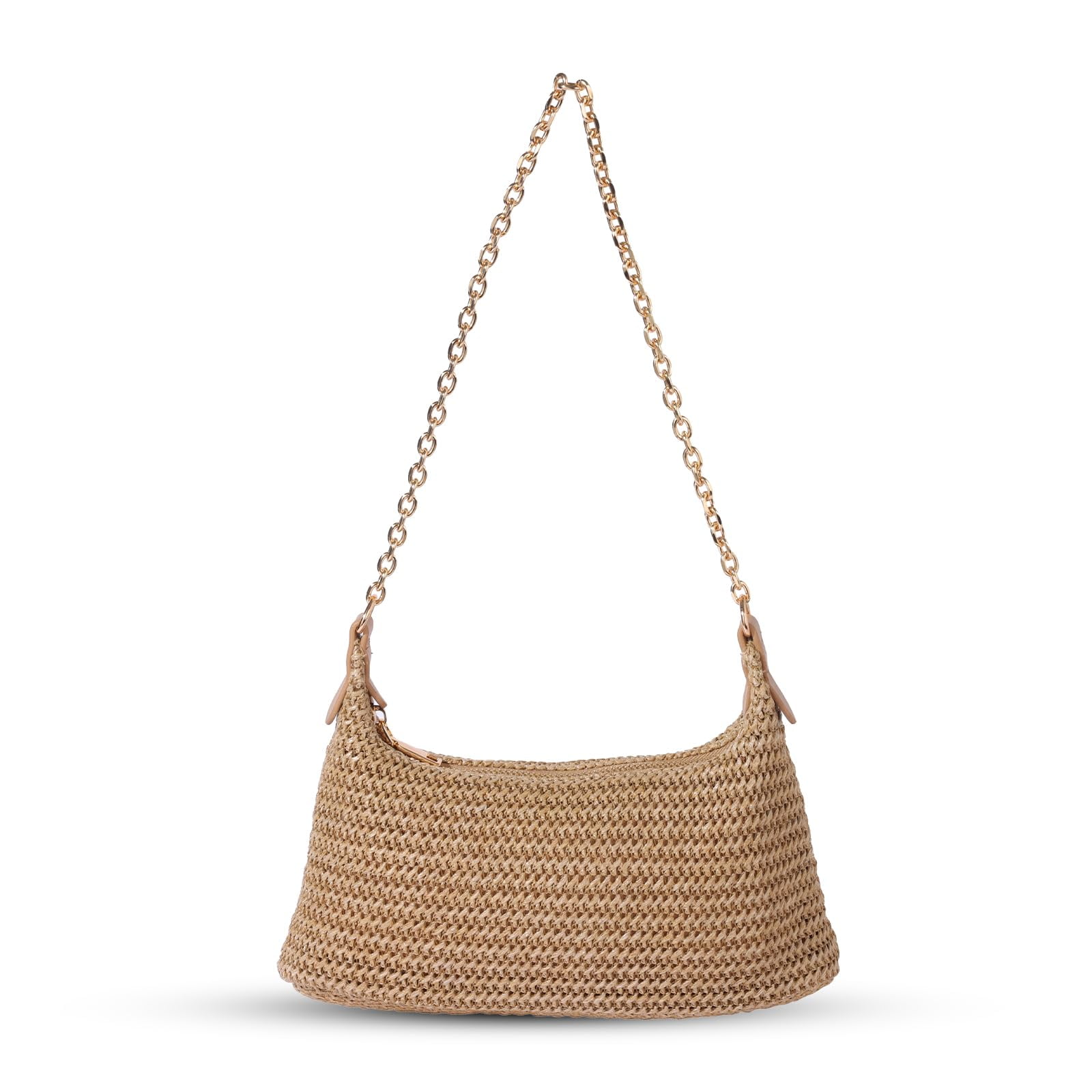 Bolso De Playa Goldtimo Tejido En Paja Para Vacaciones De Verano, Marrón, Para Mujer