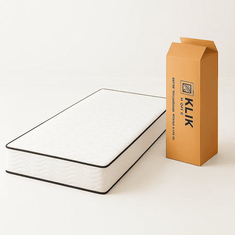 Klik Muebles - Colchón Klik Home Primera Capa Foam Y Resortes Pocket Spring 1.5 Plaza