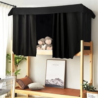 Xusx111 - Cortinas De Cama Litera Inferior De Apagón De Resistencia Tamaño Doble Del Dosel De La Privacidad Para El Dormitorio Del Hogar, 2 Paneles, Negro
