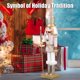 thumbnail image 4 of Decoraciones de Cascanueces Soldado de Madera ArlinaL para Navidad, Figura de Cascanueces de 15 Pulgadas para Estantes y Mesas (Dorado), 4 of 6