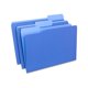 thumbnail image 1 of Carpetas de archivos Staples 224568, color, pestaña superior, 3 pestañas, azul, legal, 1 of 6