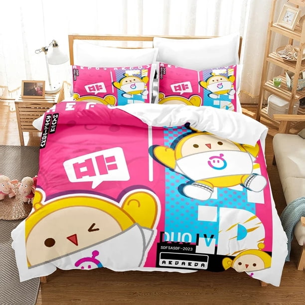 v2350 Bed Sheets Game The Egg Party Bedding Sets Duvet Cover Set With Pillowcase Twin Full Queen King Bedclothes Bed Linen Home Textiles 3-Piece Bedding Set (1 Duvet Cover + 2 Pillow Shams) Bed Sheets