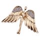 thumbnail image 2 of ángel de la moda broche encantador broche de cristal para hombres mujeres oro, 2 of 5