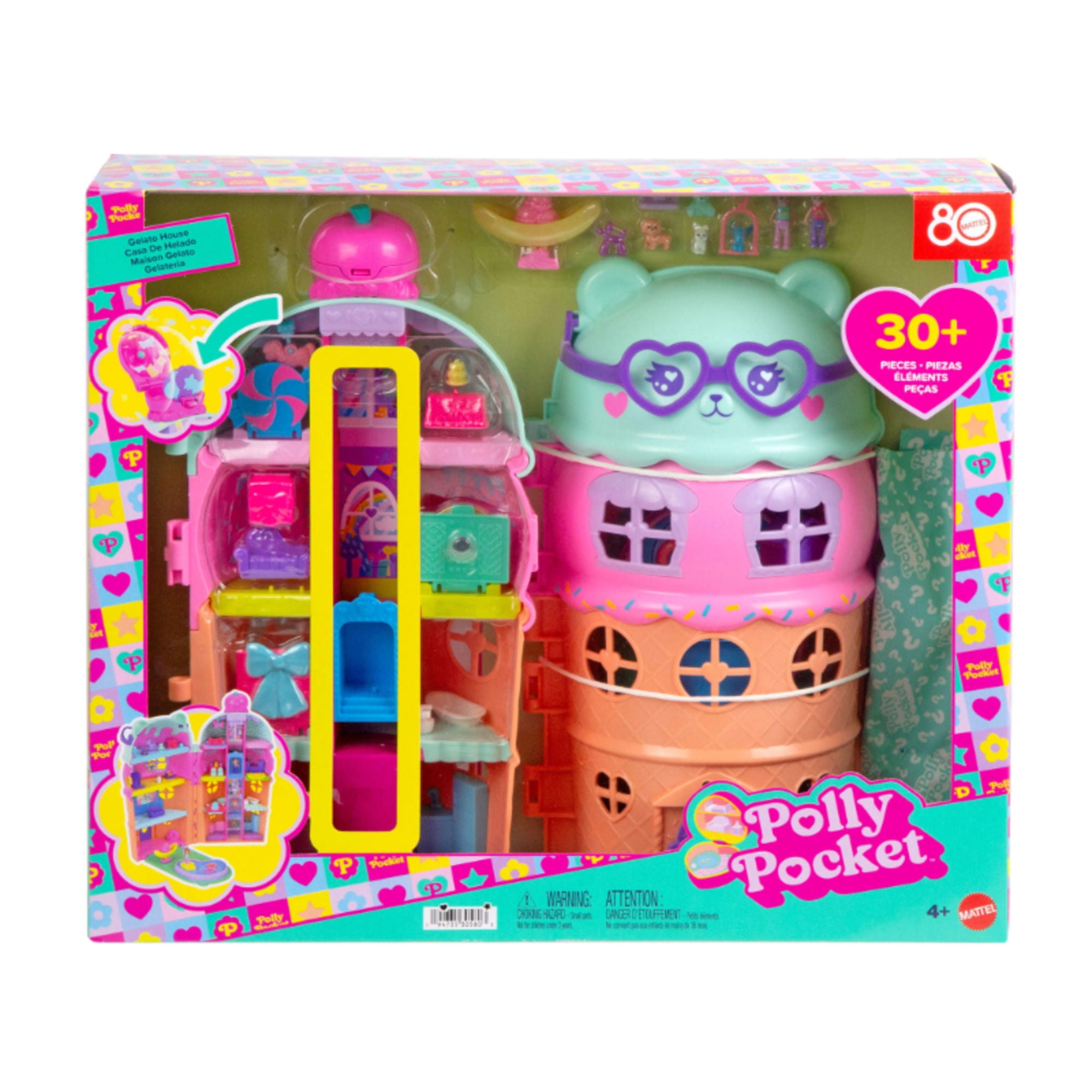 Muñeca Polly Pocket Set Compacto Casa De Helado