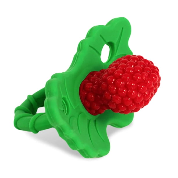 Berrybumps Silicone Baby Teether Toy - Soothes Sore Gums, Hands-Free Design, BPA Free, Easy-to-Hold, Fruit Shape - Perfect Teething Relief Pacifier for Infants