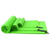 Importclick - Set 3 Toallas Baño Viaje Microfibra Secado Rápido Verde Flúor