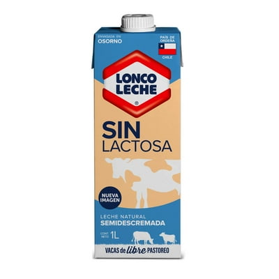 Leche Semidescremada Sin Lactosa 1 L Loncoleche