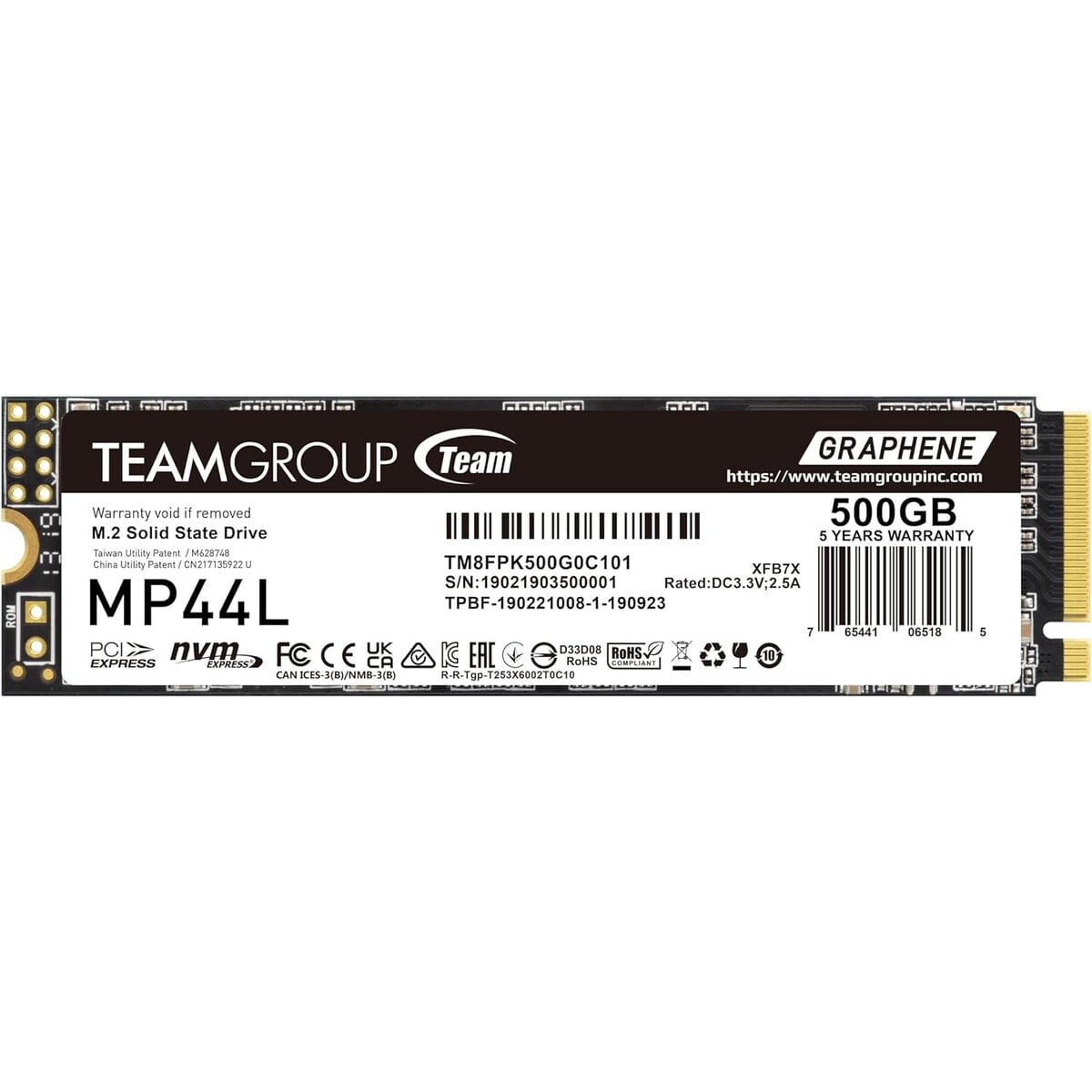 Teamgroup - Ssd Mp44l 500gb Nvme Pcie Gen4x4 M 2 2280