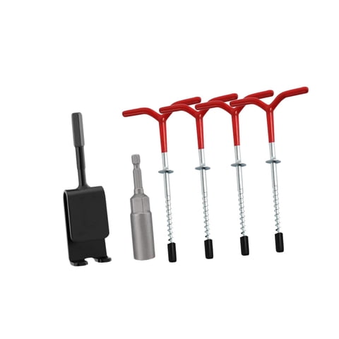 Magideal - 4X Anclas Para Pesca En Hielo, Estacas Para Tienda De Campaña, Adaptador Para Taladro De Anclaje Para Hielo, Clavijas, Anclaje Robusto Y Práctico Para