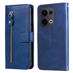 Gangxun - Funda Con Cremallera Para Oppo Reno 14 5G, Carcasa Cartera De Cuero Pu Con Soporte Y Tarjetero