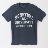 Polera Manga Corta Adulto Azul M.University Pixar Disney