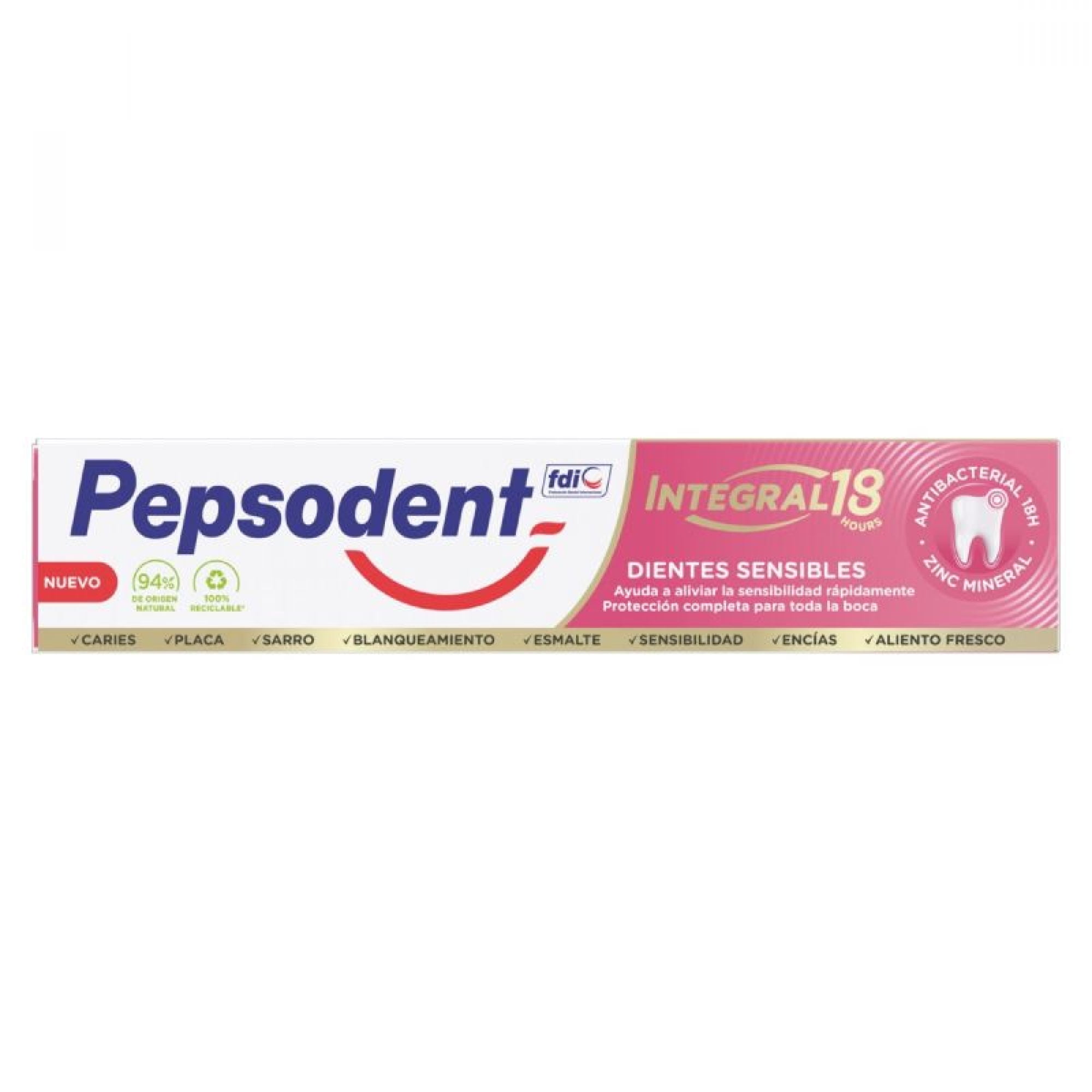 Pasta Dental Integral 18 Dientes Sensibles 75 ml Pepsodent