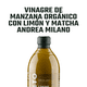 thumbnail image 3 of Vinagre de Manzana Orgánico con Limón y Matcha Andrea Milano 1 x 500 ml, 3 of 6